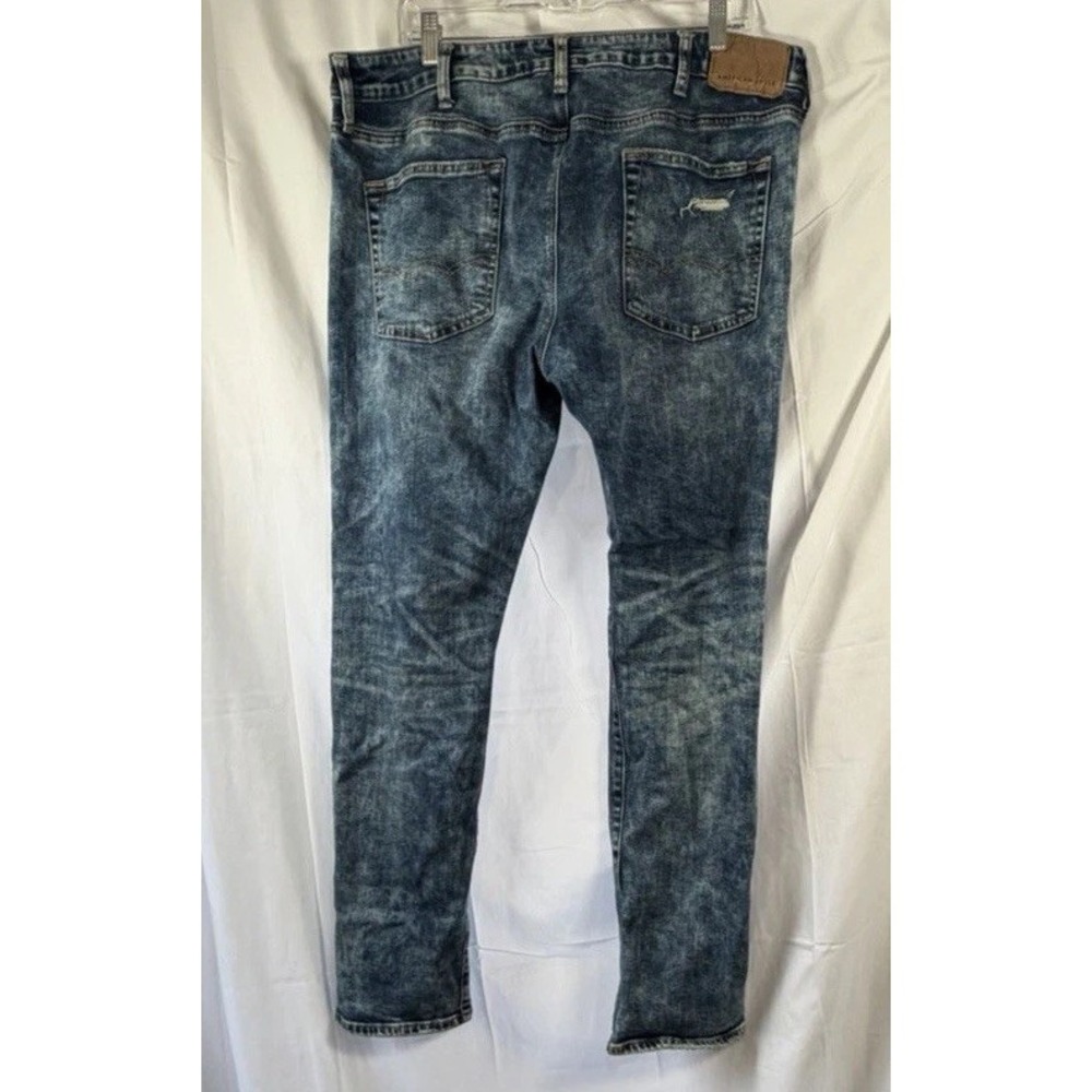 American Eagle Mens Jeans Flex Slim Destroyed 38x32 - Picture 6 of 16